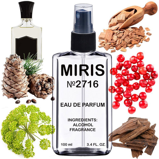 MIRIS No. 2716, Inspired by Royal Oud, Long-Lasting Eau de Parfum Unisex for Women and Men, Spray 3.4 Fl Oz / 100 ml