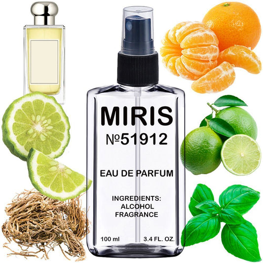 MIRIS No.51912 | Impression of Lime Basil & Mandarin | Unisex For Women and Men Eau de Parfum | 3.4 Fl Oz / 100 ml