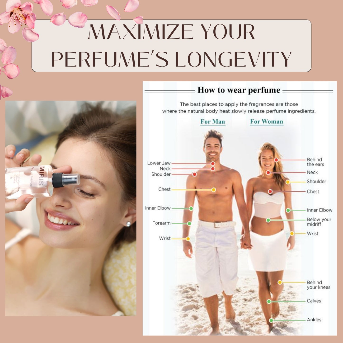 MIRIS No. 29428, Inspired by Mon, Long-Lasting Eau de Parfum for Women, Spray 3.4 Fl Oz / 100 ml