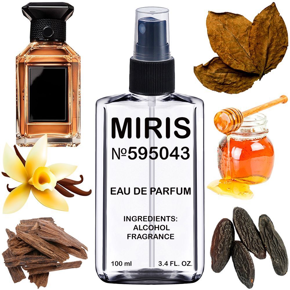 MIRIS No. 595043, Inspired by Tobacco Honey, Long-Lasting Unisex Eau de Parfum for Women & Men, Spray 3.4 Fl Oz / 100 ml