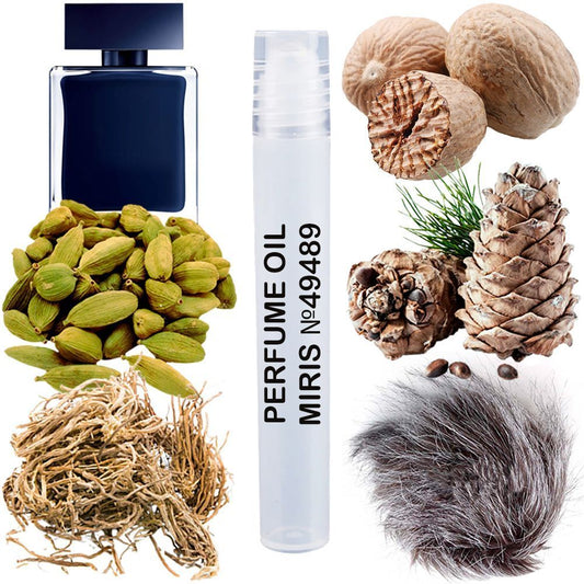 MIRIS No. 49489, Inspired by Bleu Noir For Him, Long-Lasting Perfume Oil for Men Roll-On, Rollerball 0.34 Fl Oz / 10 ml