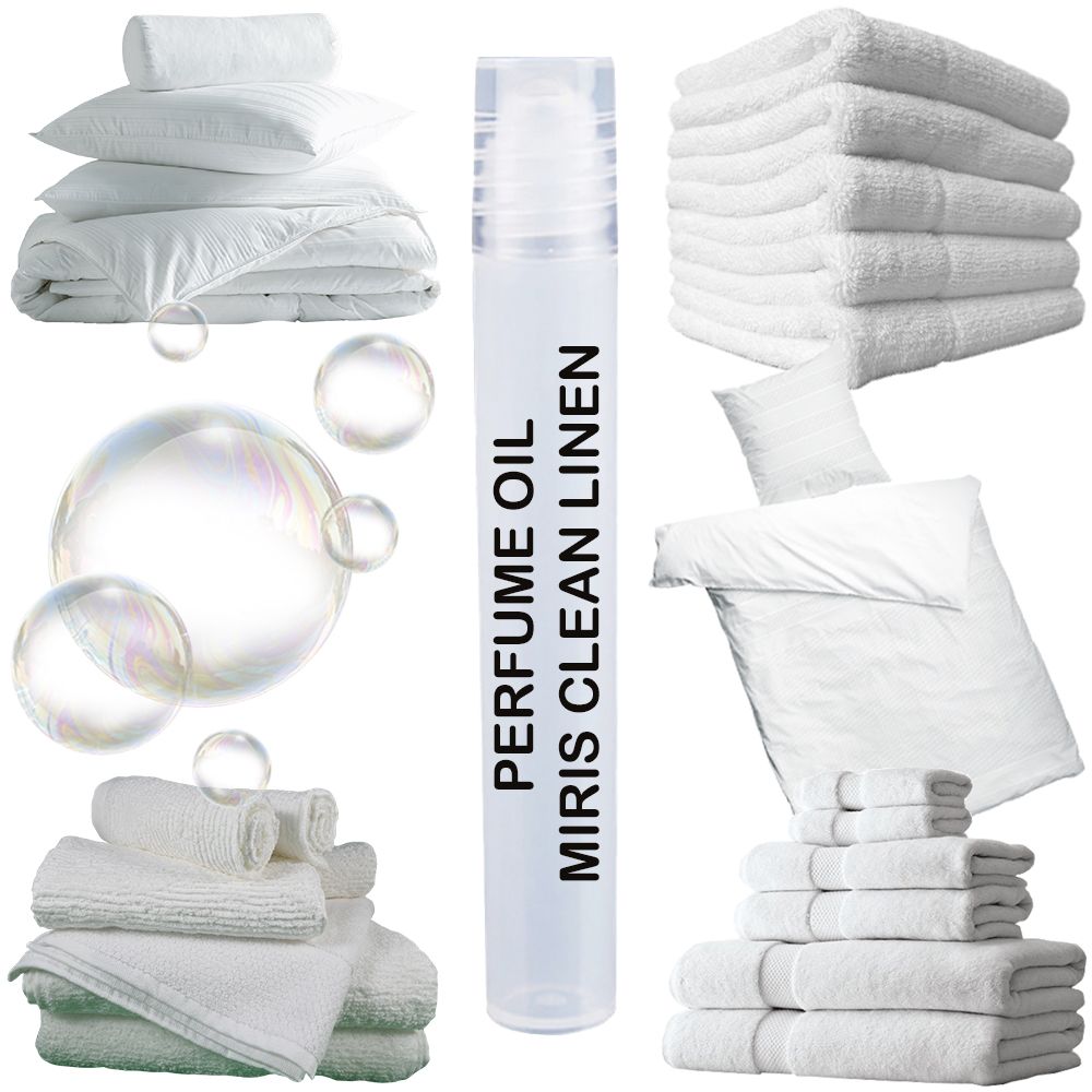 MIRIS Clean Linen, Long-Lasting Unisex Perfume Oil for Women & Men Roll-On, Rollerball 0.34 Fl Oz / 10 ml