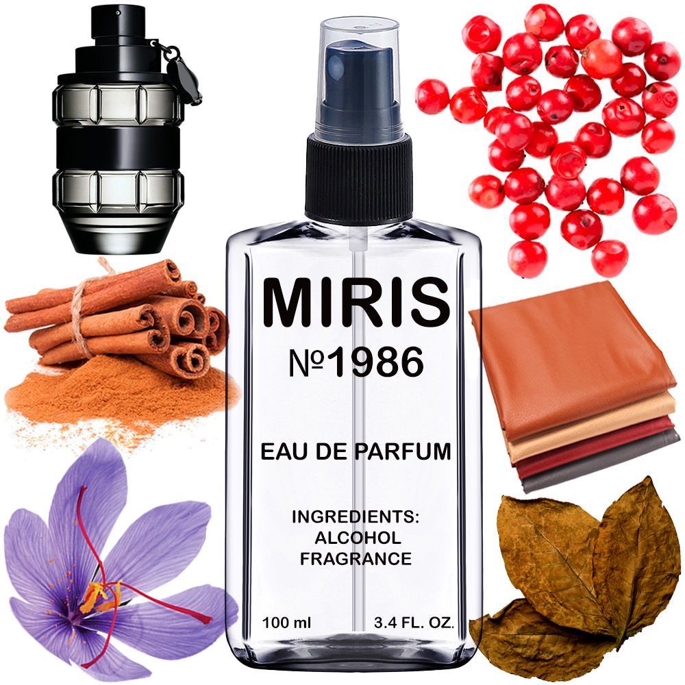 MIRIS No. 1986, Inspired by Spicebomb, Long-Lasting Eau de Parfum for Men, Spray 3.4 Fl Oz / 100 ml