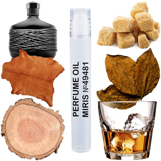 MIRIS No. 49481, Inspired by Dark Rebel, Long-Lasting Perfume Oil for Men Roll-On, Rollerball 0.34 Fl Oz / 10 ml