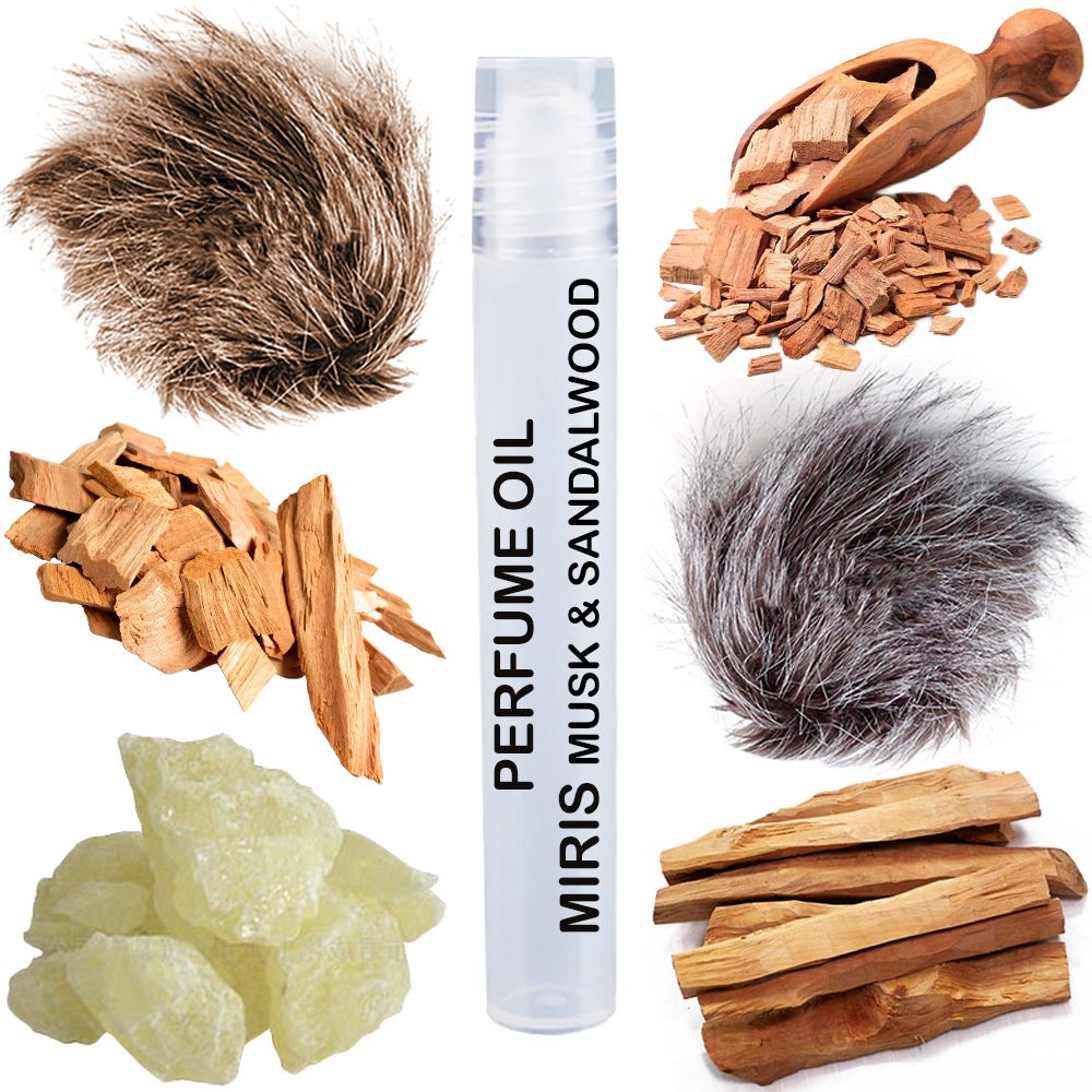 MIRIS Musk & Sandalwood, Long-Lasting Unisex Perfume Oil for Women & Men Roll-On, Rollerball 0.34 Fl Oz / 10 ml