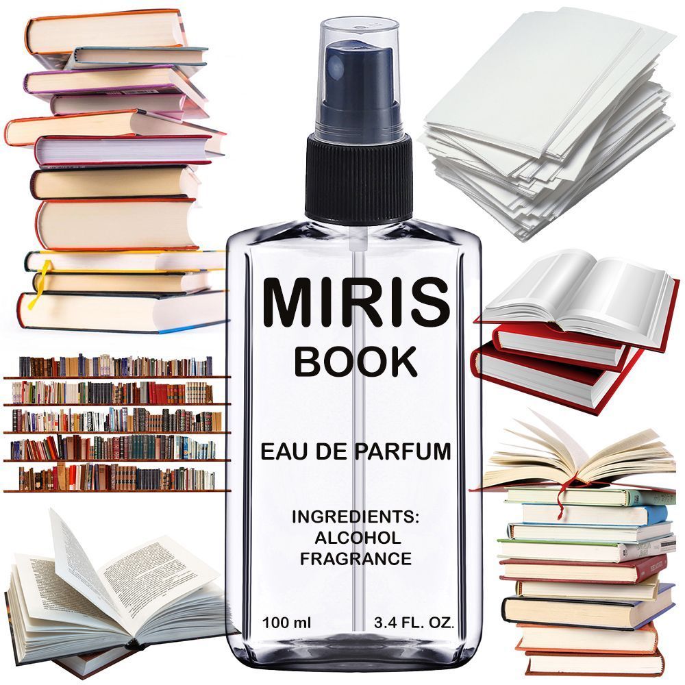 MIRIS Book, Long-Lasting Unisex Eau de Parfum for Women & Men, Spray 3.4 Fl Oz / 100 ml
