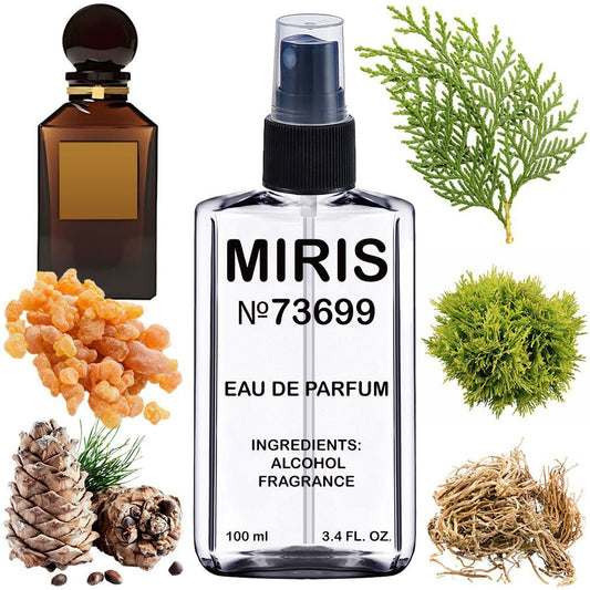 MIRIS No. 73699, Inspired by Bois Marocain 2022, Long-Lasting Unisex Eau de Parfum for Women & Men, Spray 3.4 Fl Oz / 100 ml