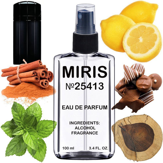 MIRIS No. 25413, Inspired by Black XS, Long-Lasting Eau de Parfum for Men, Spray 3.4 Fl Oz / 100 ml