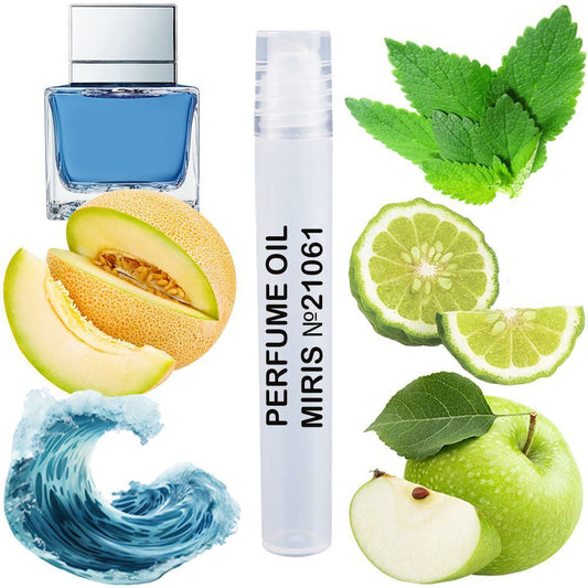 MIRIS No. 21061, Inspired by Blue Seduction, Long-Lasting Perfume Oil for Men Roll-On, Rollerball 0.34 Fl Oz / 10 ml