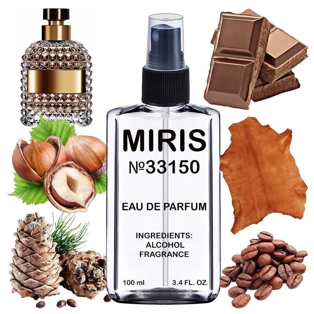 MIRIS No. 33150, Inspired by Uomo, Long-Lasting Eau de Parfum for Men, Spray 3.4 Fl Oz / 100 ml